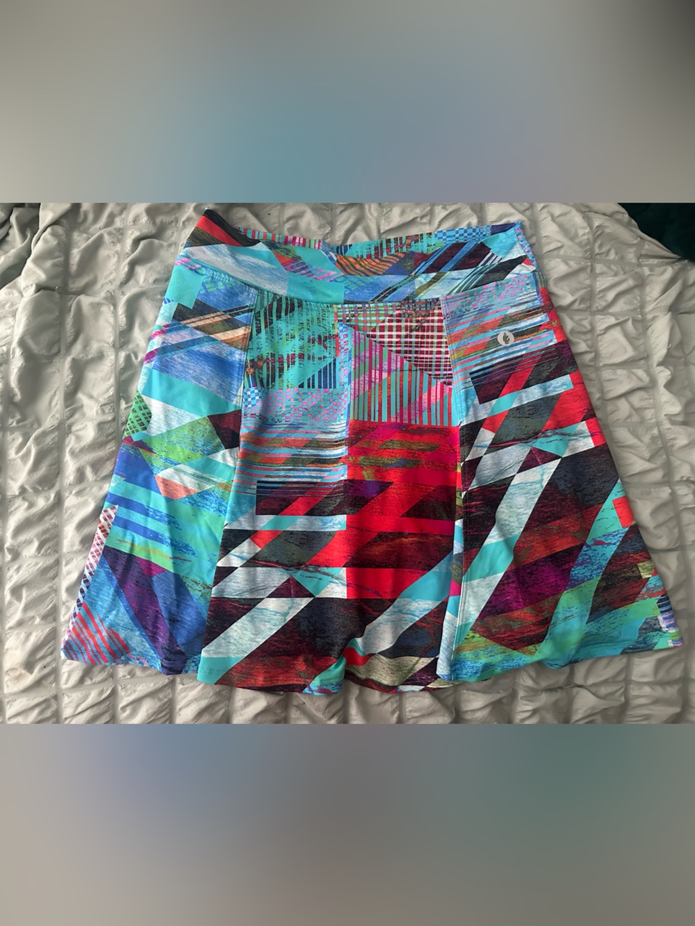 Vibrant Geometric Print Scarf